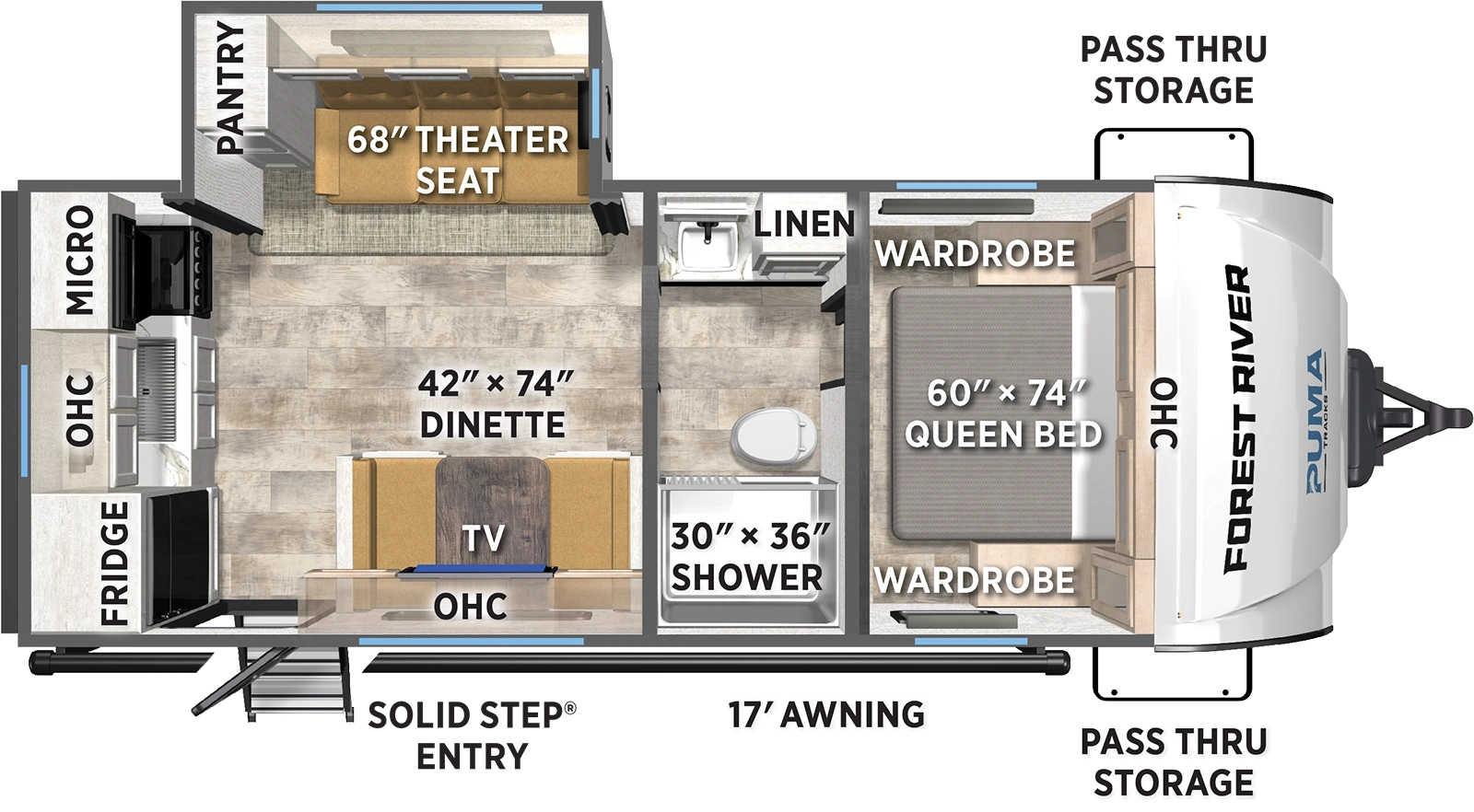 Puma Tracks 237RK Floorplan